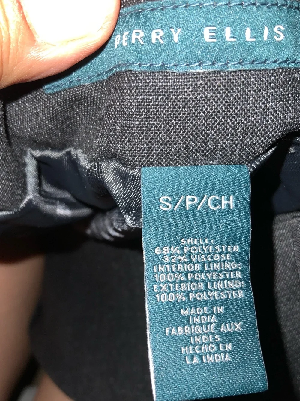 Y2K Perry Ellis Men's Black Gray Vest SZ SMALL